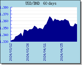 BND valutakurser diagram og graf